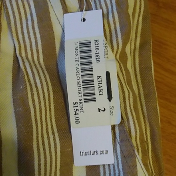 COPY - Trina Turk Monte Carlo Cream and Tan Skirt Size 2 - Picture 2 of 4